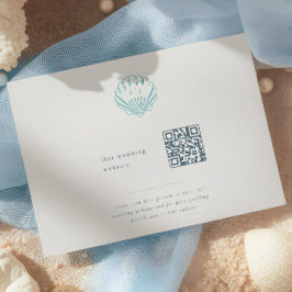Informações Cartão de Inclusão de Site de Casamento de Conchas