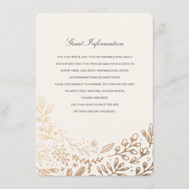 Informações Cartão de Instruções/Informações das Flores da Col (Frente)