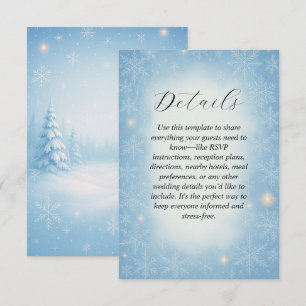 Informações Cartão de Invasão de Casamento Wonderland Winter
