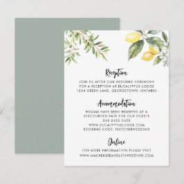 Informações Cartão de Invólucro com Detalhes de Casamento de L