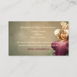 Informações Cartão de Invólucro de Borgonha e Creme Iris