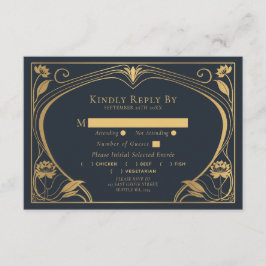 Informações Cartão de Invólucro de Casamento do Lotus Art Nouv