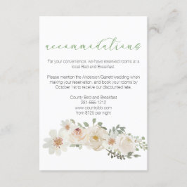 Informações Cartão de Invólucro Elegante Floral Branco