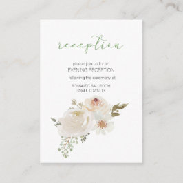 Informações Cartão de Invólucro Elegante Floral Branco