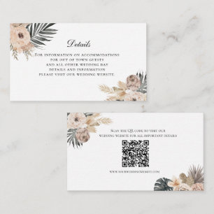 Informações Cartão de Invólucro Floral Boho Beige