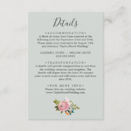 Informações Cartão de Invólucro Floral Pintado