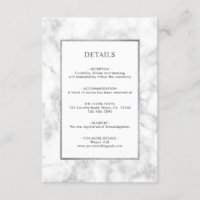 Cartão de Invólucro para Detalhes do Casamento de