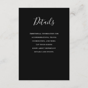 Informações Cartão de Invólucro para Detalhes do Casamento Pre