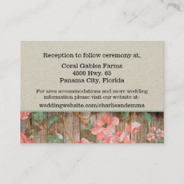 Informações Cartão de Invólucro Rustic Primavera Blossoms