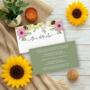 Informações Cartão de Invólucro Rustic Sunflower