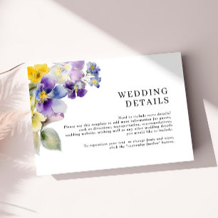 Informações Cartão de Invólucro Rustic Watercolor Details