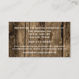 Informações Cartão de Invólucro Rustic Wood