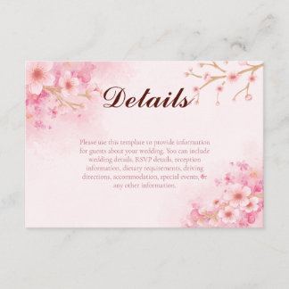 Informações Cartão de Invólucro Sakura Cherry Blossom