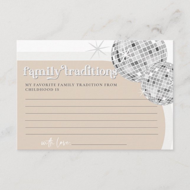 Informações Cartão de Jogo de Chá de fraldas Disco para Tradiç (Frente)