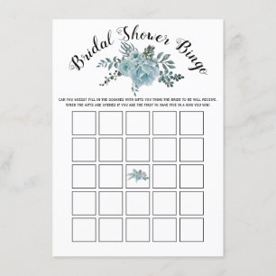 Informações Cartão de jogo de flores azuis e posty