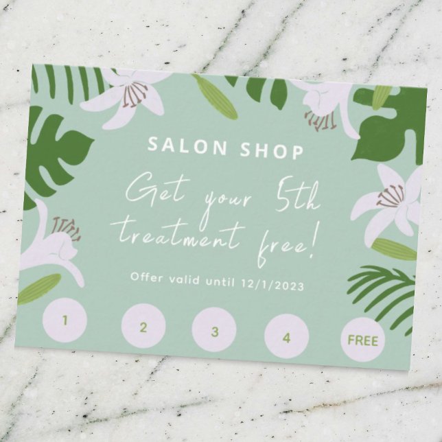 Informações Cartão de Lealdade de Beleza Tropical (Criador carregado)