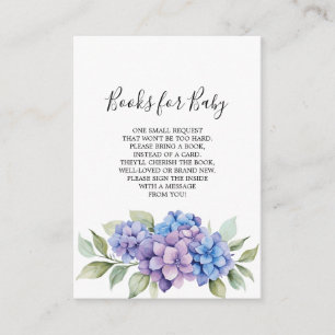 Informações Cartão de Livros Blue Hydrangea para Bebê