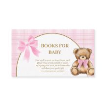 Cartão de Livros de Ursinho Teddy Preparado para B