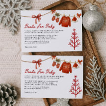 Cartão de Livros do Papai Noel para Bebê