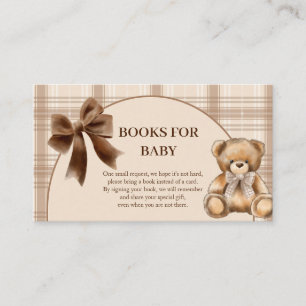 Informações Cartão de Livros para Bebê com Urso Teddy Bege Xad