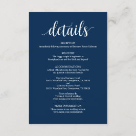 Informações Cartão de Marinho Russo Moderno Detalhes de Casame