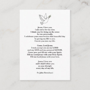 Informações Cartão de Oração