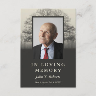 Informações Cartão de Oração com Silhueta de Árvore