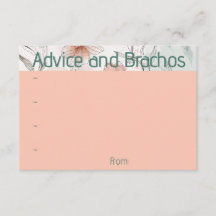 Cartão de orientação floral de pêssego