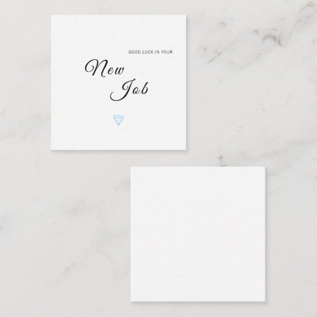 Informações Cartão de Parabéns de Boa Sorte para Novo Trabalho (Frente/Verso)