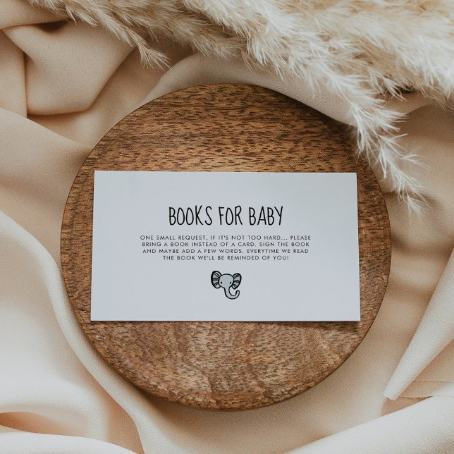 Informações Cartão de pedido de livro de chá de bebê de elefan (Criador carregado)