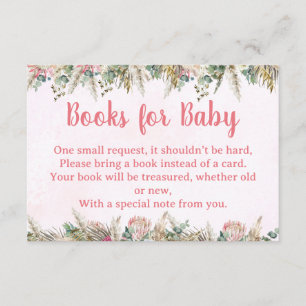 Informações Cartão de Pedido de Livros de Grama de Pampas Boho
