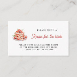 Informações Cartão de pedido de receita de waffles para chá de