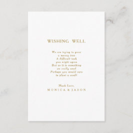 Informações Cartão de Poço de Desejo de Casamento Dourado Mini