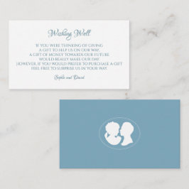 Informações Cartão de Poço de Desejos de Casamento Azul Cameo