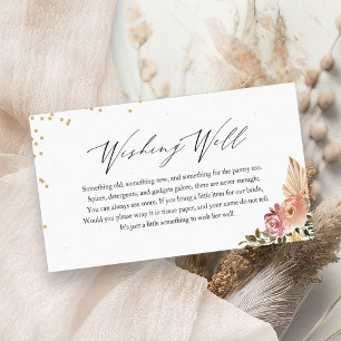 Informações Cartão de Poço de Desejos para Chá de Noiva Boho