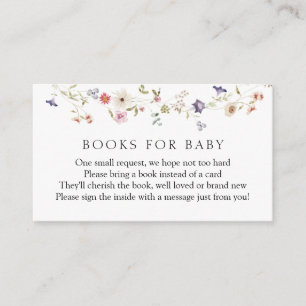 Informações Cartão de Presente de Livros Bebê Wildflower
