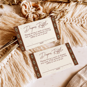 Informações Cartão de Raffle Fralda Russo Aztec Boho Ocidental