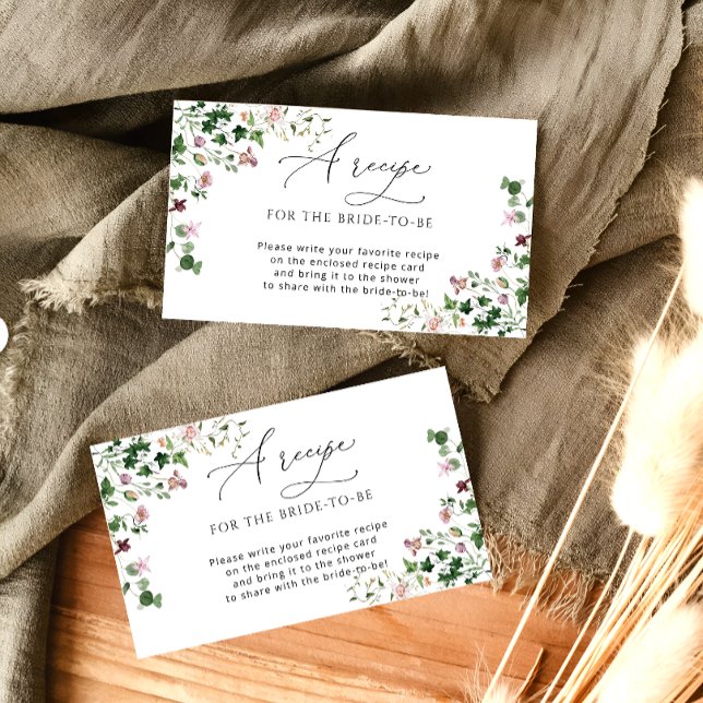 Informações Cartão de Receita de Chá de Noiva de Flores de Jar (Criador carregado)