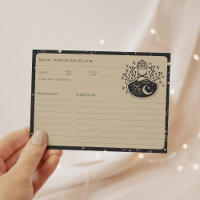 Cartão de Receita de Chá de panela Zodiac Tarot Ce
