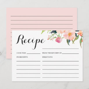 Informações Cartão de Receita de Chuveiro Nupcial Floral Botân