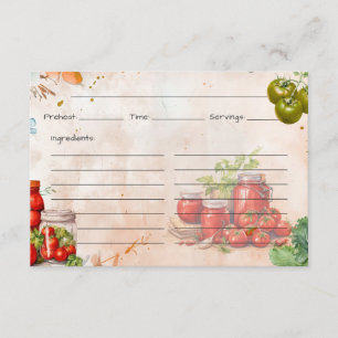 Informações Cartão de Receita de Colagem de Tomato