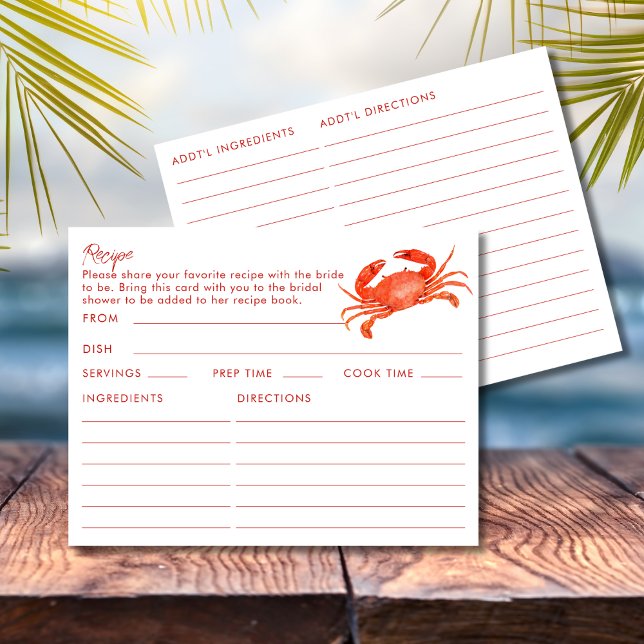 Informações Cartão de Receita de Mariscos com Caranguejo de Do (Criador carregado)