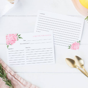 Informações Cartão de Receita de Sangue Hydrangea Rosa