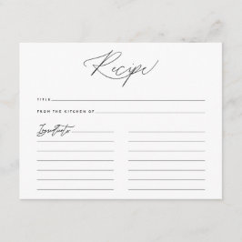 Informações Cartão de Receita de Tipo Minimalista Simples