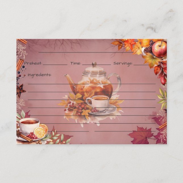 Informações Cartão de Receita de Vazio de Aquecimento (Frente)