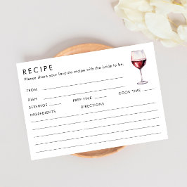 Informações Cartão de Receita do Chá de panela com Vista Dupla