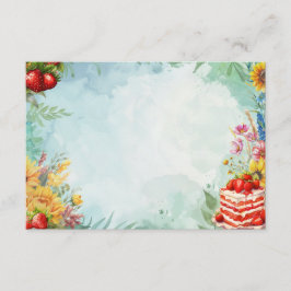 Informações Cartão de Receita do Vazio do Sweet Treat Strawber