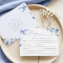 Informações Cartão de Receita Floral Azul
