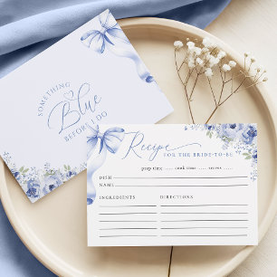 Informações Cartão de Receita Floral Azul