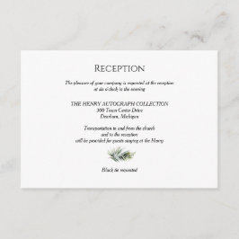 Informações Cartão de Recepção Botânico – Tema de Casamento Tr